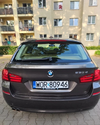 BMW Seria 5 cena 59900 przebieg: 216000, rok produkcji 2012 z Warszawa małe 497